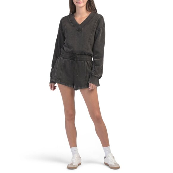 FREE PEOPLE MOVEMENT Black Intercept Romper